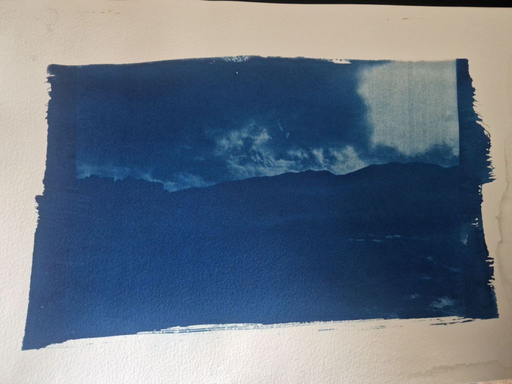 Overexposed but beautiful rich blue